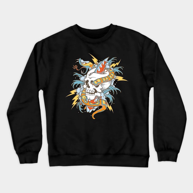 Invaded Skull Crewneck Sweatshirt by viSionDesign